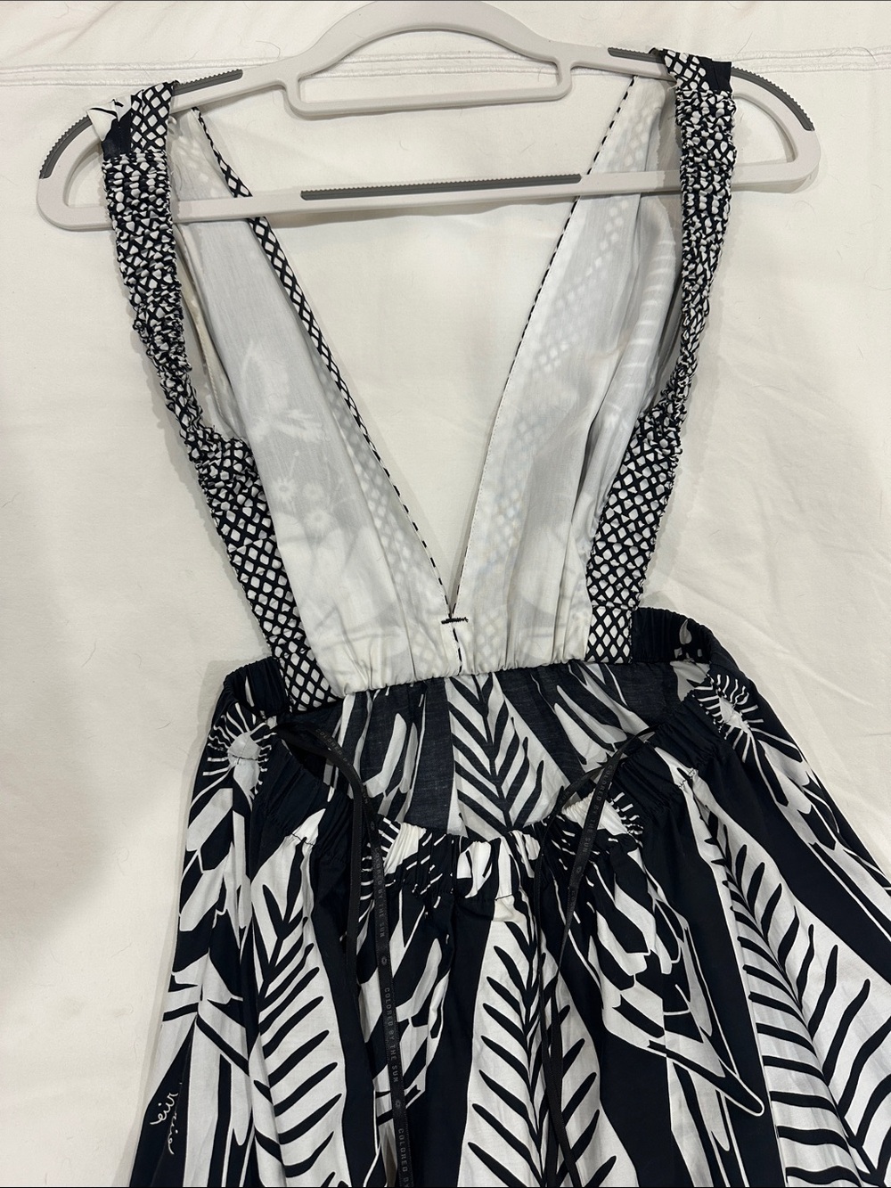 FARM Rio Black and White Tropical-Print Maxi Dress - Picture 8 of 9